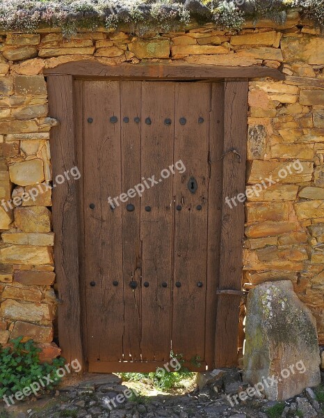 Door Wood Weathered Rustic Old