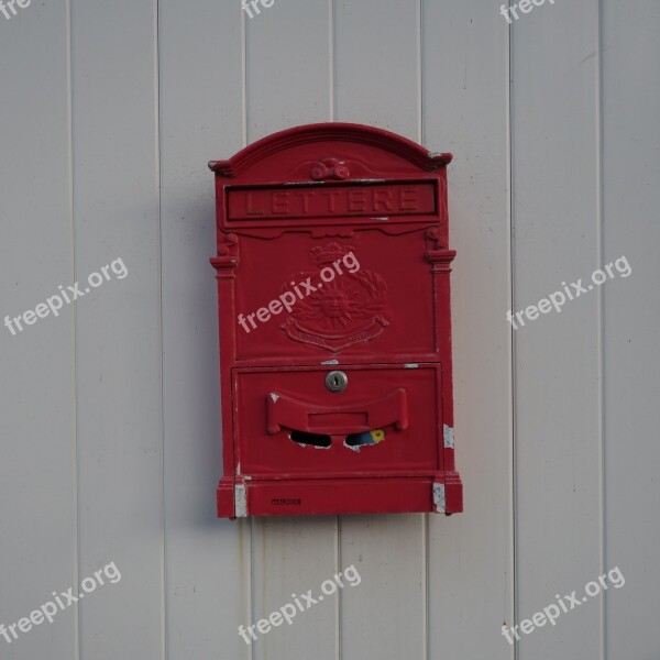 Mailbox Red Post Email Letters