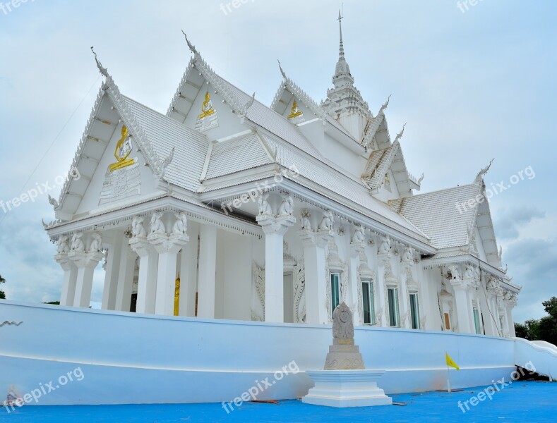 The White Temple White Church Buddhist Wat Rong Khun Religion