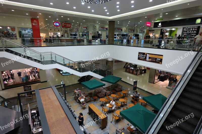 Mall Stores Starbucks Stairs Trade