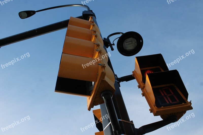 Traffic Lights Road Sign Street Lamp Signal Red Light