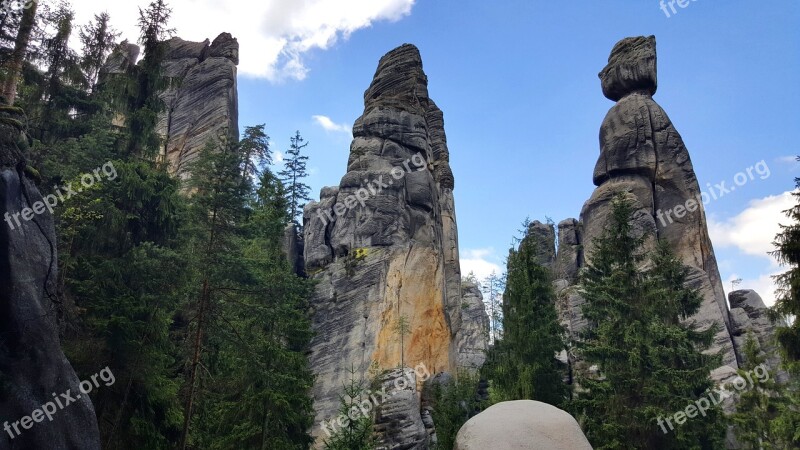 Adršpach Rocks Czech Republic Nature Rock