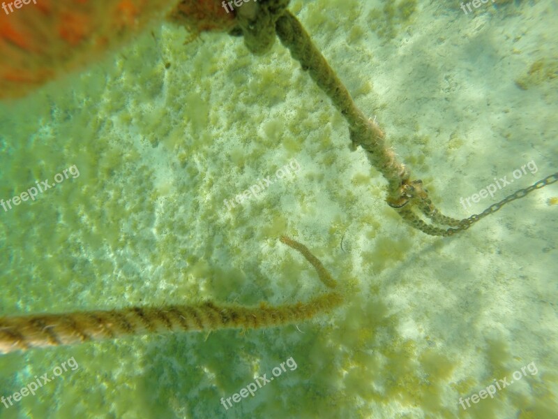 Boje Underwater Chain Water Rusty