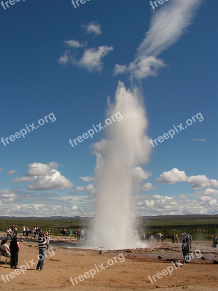 Iceland Eruption Geyser Free Photos