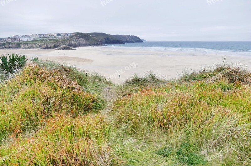 Penhale Sands Perranporth Perranporth Beach Cornwall Coast