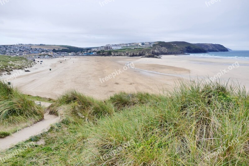 Penhale Sands Perranporth Perranporth Beach Cornwall Coast