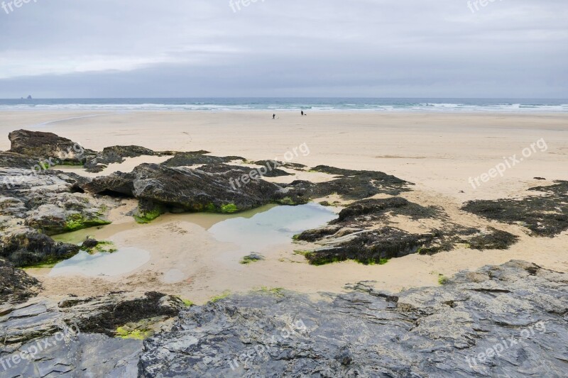 Penhale Sands Perranporth Perranporth Beach Cornwall Coast