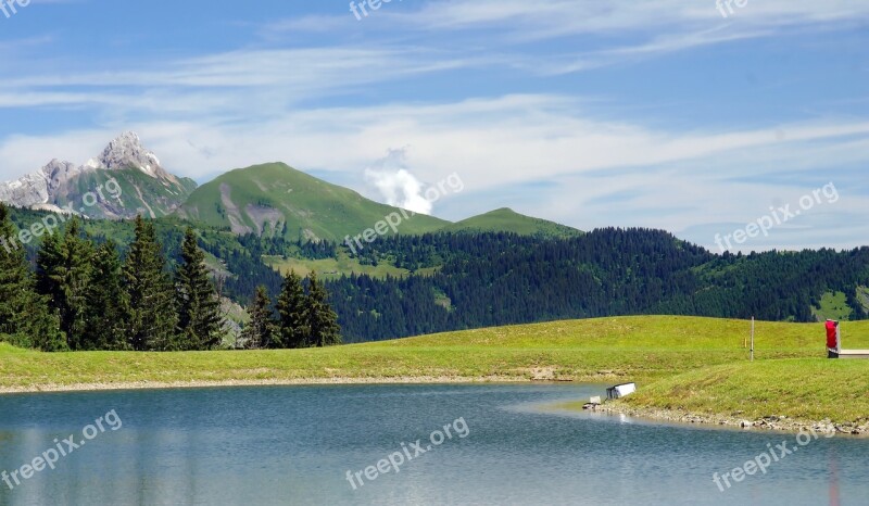 France Alps Mountain Hiking Lake