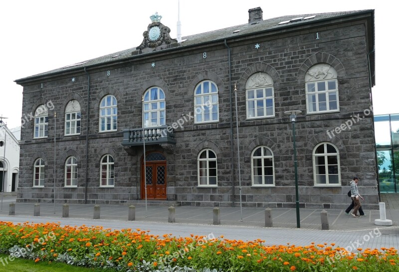 Reykjavik Parliament Policy Historically Facade