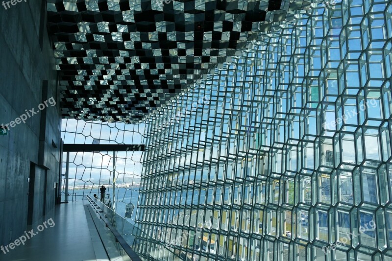 Reykjavik Harpa Hall Concert Facade