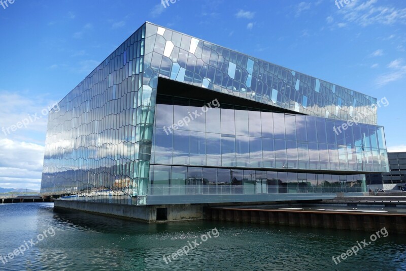 Reykjavik Harpa Hall Concert Facade