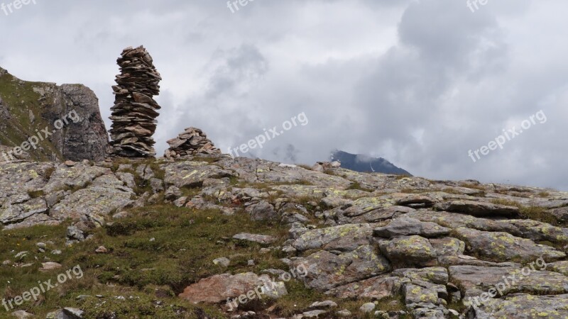 Austria Alp Seas Cairn Mountains Hiking