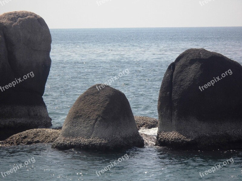 Landscape Rock Sea Thailand Ko Samui