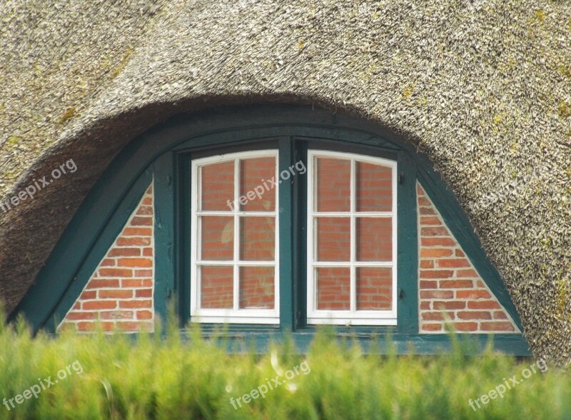 Outlook Window Old House Reed Roof By Looking