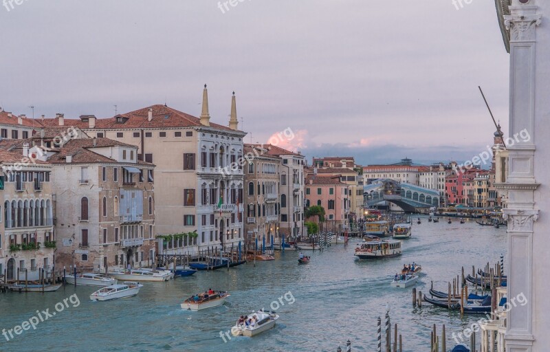 Venice Italy Rialto Bridge Grand Canal Europe