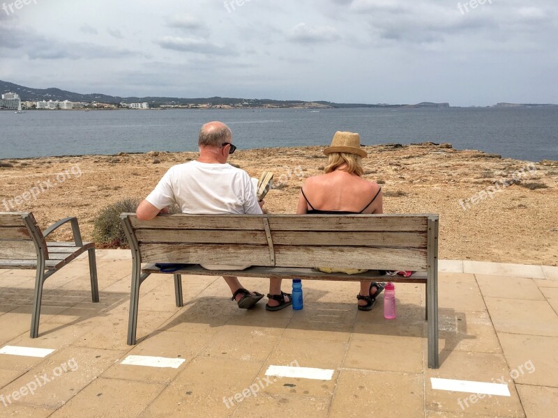 Holiday Ibiza Spain Seniors Bench