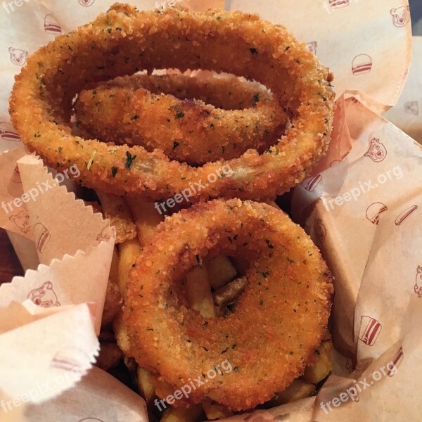 Onion Rings Fried Lunch Onion Food