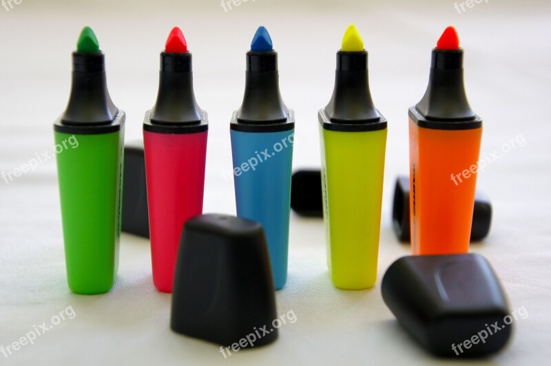 Marker Pen Highlighter Fluo Marking Colors