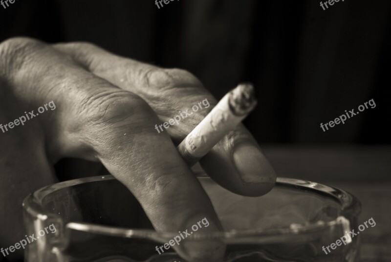 Hand Smoke Cigarette Lifestyle Man