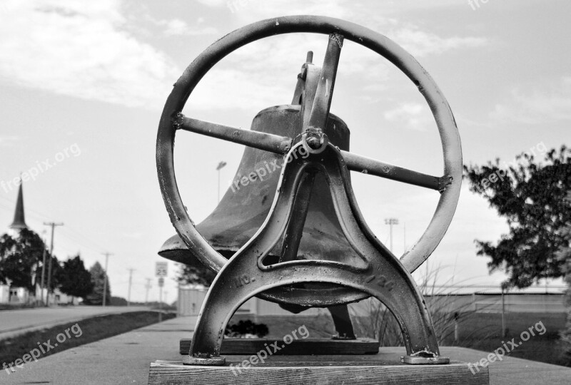 Bell Church Church Bell Black And White Antique