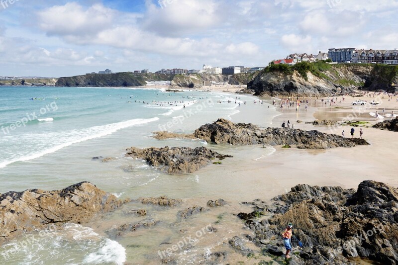 Newquay Cornwall England Sea Beach