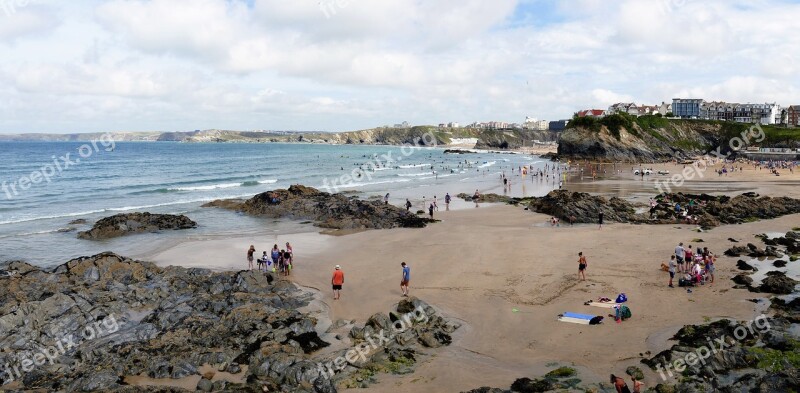 Newquay Cornwall England Sea Beach