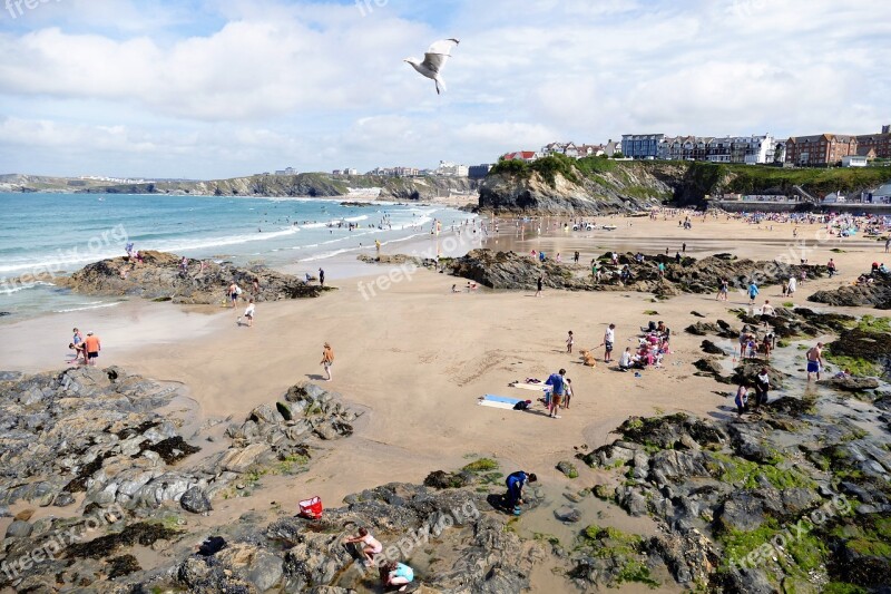 Newquay Cornwall England Sea Beach