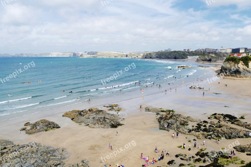 Newquay Cornwall England Sea Beach