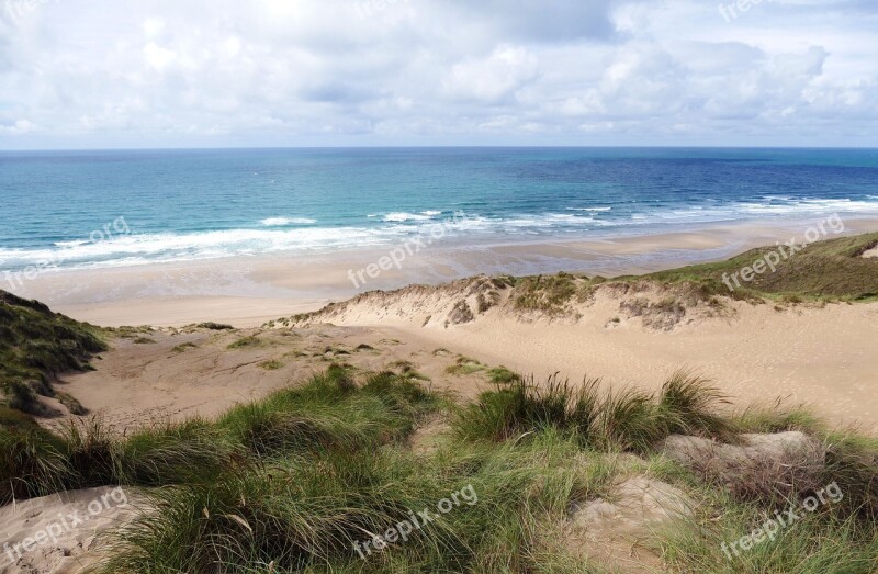 Penhale Sands Perranporth Cornwall Beach Beaches