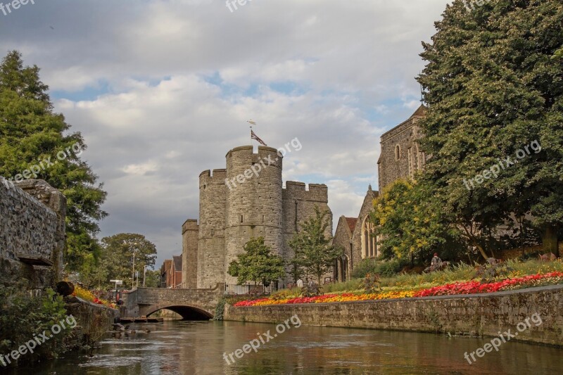 West Gate City Gate Canterbury Stour River