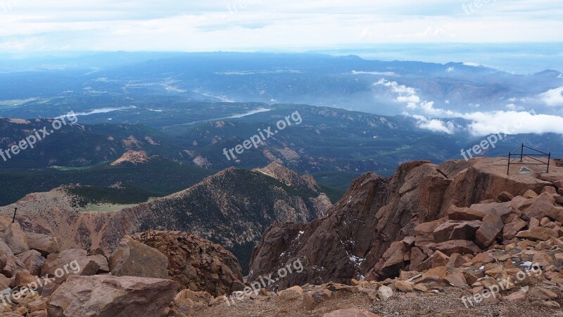 Pikes Peak Mountain Alpine Altitude Nature