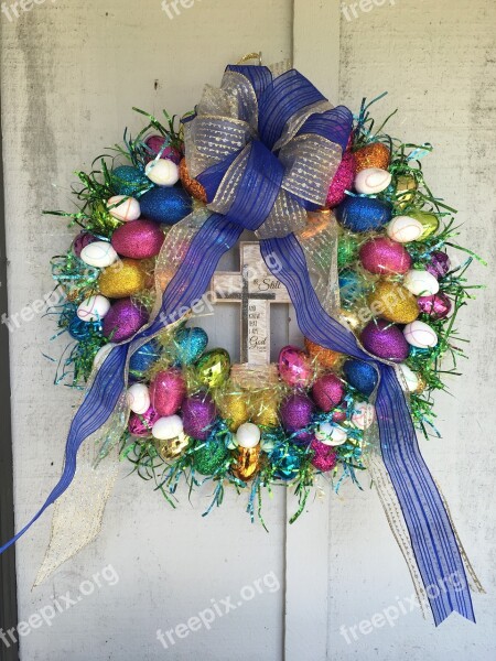 Tags Separated By Easter Wreath Door Decoration Holiday