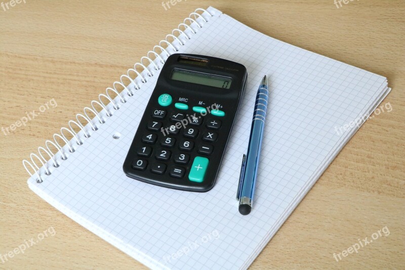 Calculator Block Pen Solar Calculator White