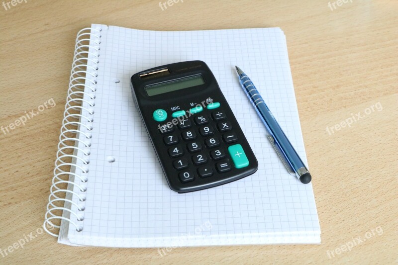 Calculator Block Pen Solar Calculator White