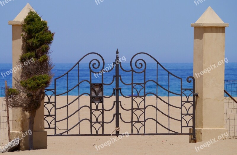 Italy Sardinia Dunes Fence Goal