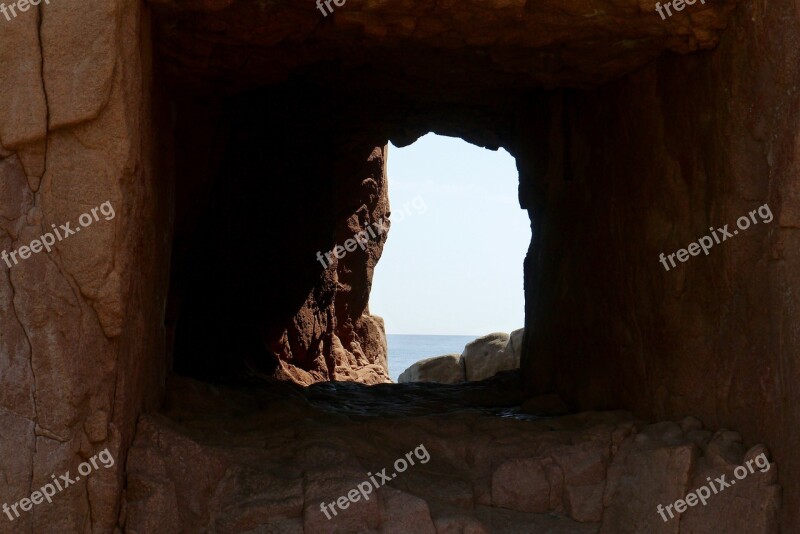 Sardinia Cave Window Rock Nature