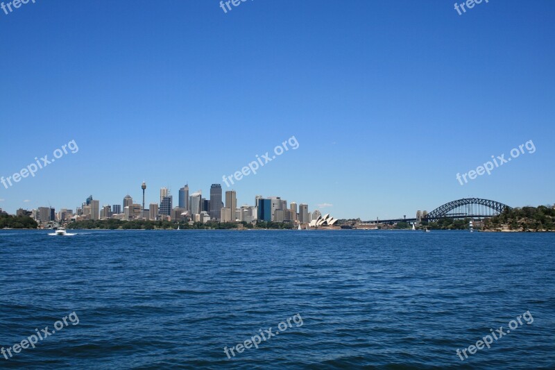 Sydney Skyline City Harbor Sea