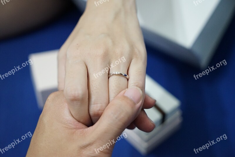 Hand Ring Get Married Box Silver