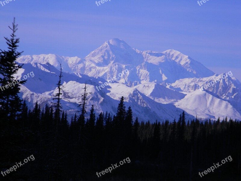 Mountain Denali Mckinley Peak Outdoors