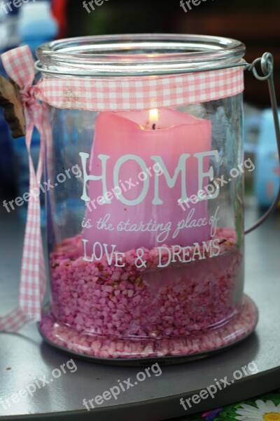 Deco Home Garden Candle Pink