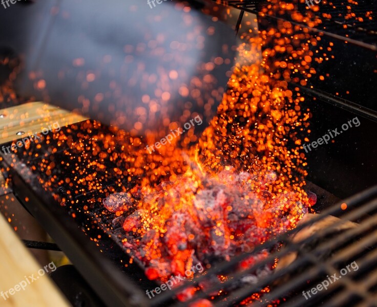 Grill Barbecue Bbq Charcoal Fire