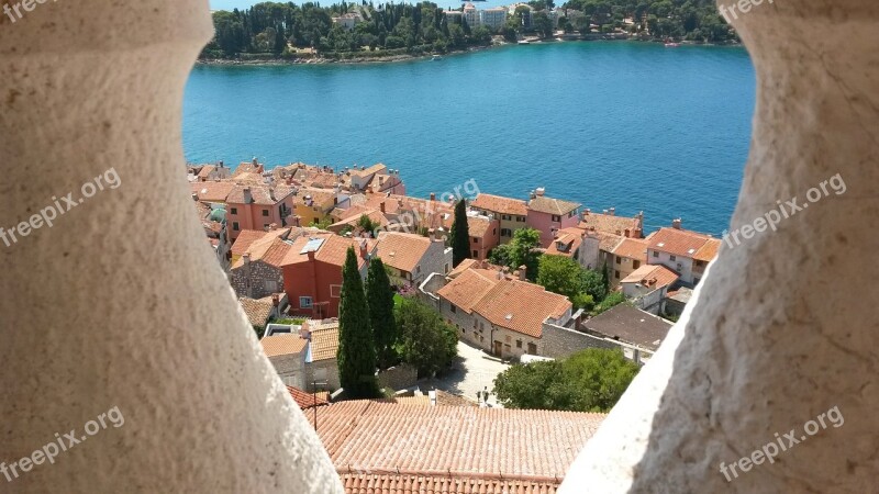 Rovinj Croatia Bell Tower Istria Sea