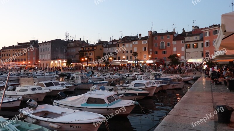 Rovinj Croatia Port Boats Vacations