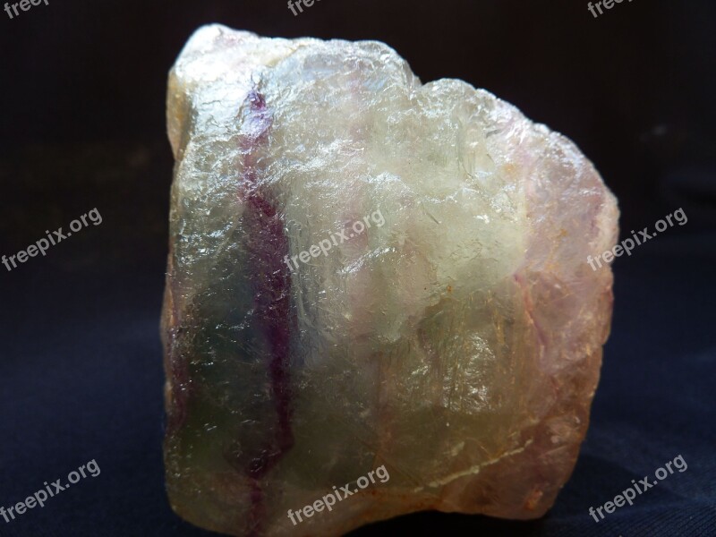 Fluorite Fluorspar Green Violet Glass Gloss