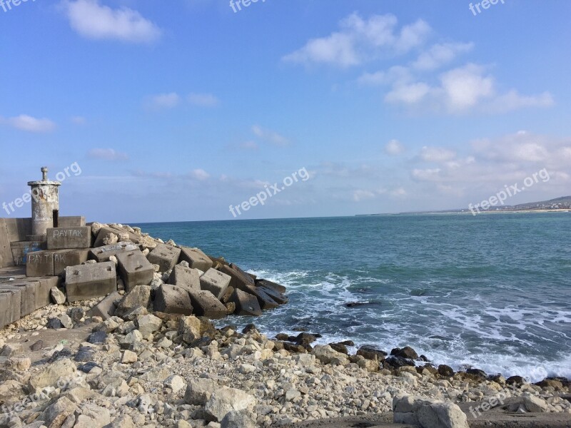 Lighthouse Rocks Seashore Sea Coastline