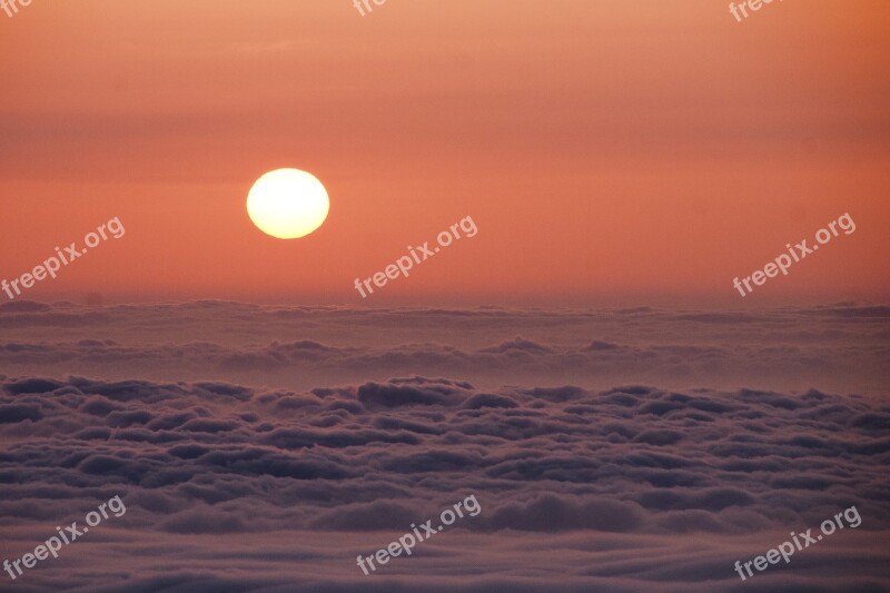 Taishan Mountain Clouds Sunrise Free Photos