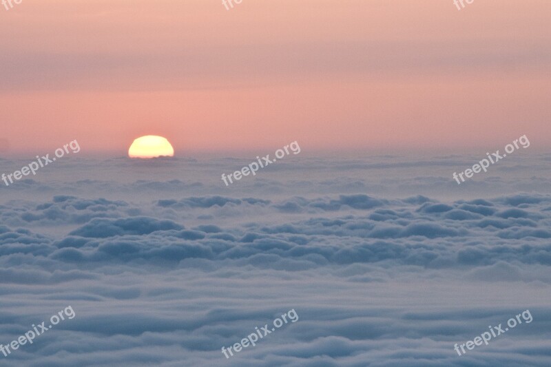 Taishan Mountain Clouds Sunrise Free Photos