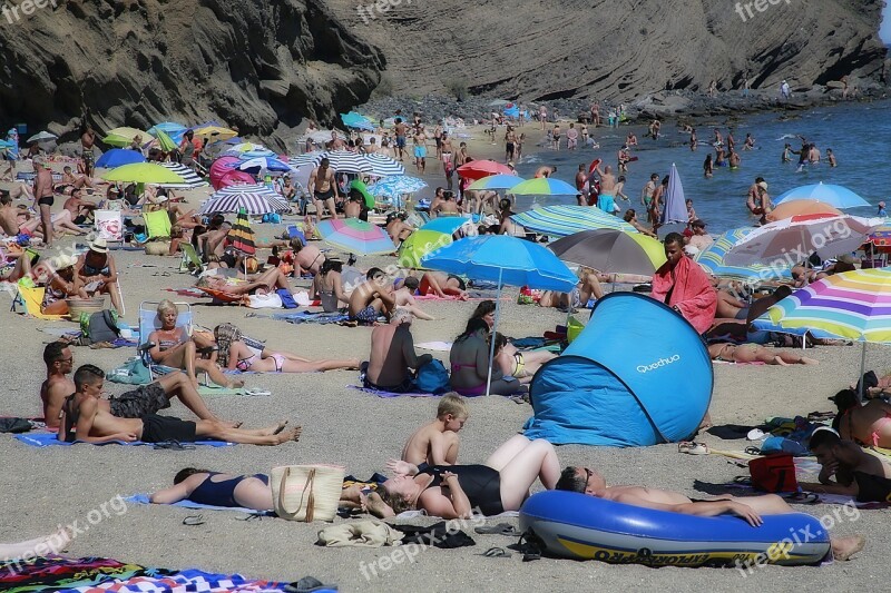 Holiday Beach Sea Sandy Beach Parasol