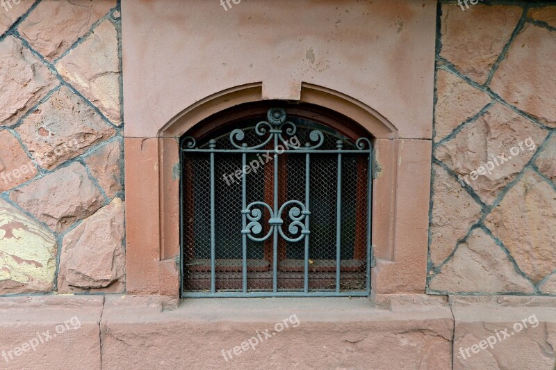 Basement Lattice Window Art Nouveau Building Heidelberg