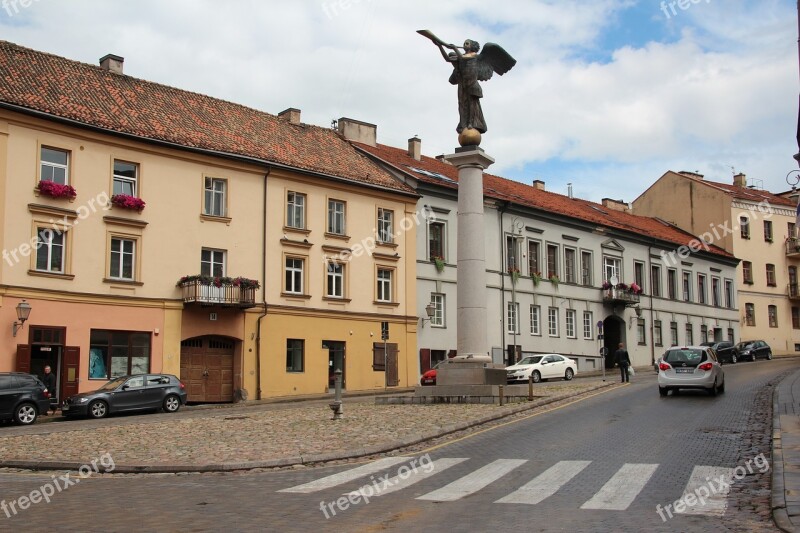 Lithuania Vilnius Urban Landscape Pedestrian Crossing Free Photos